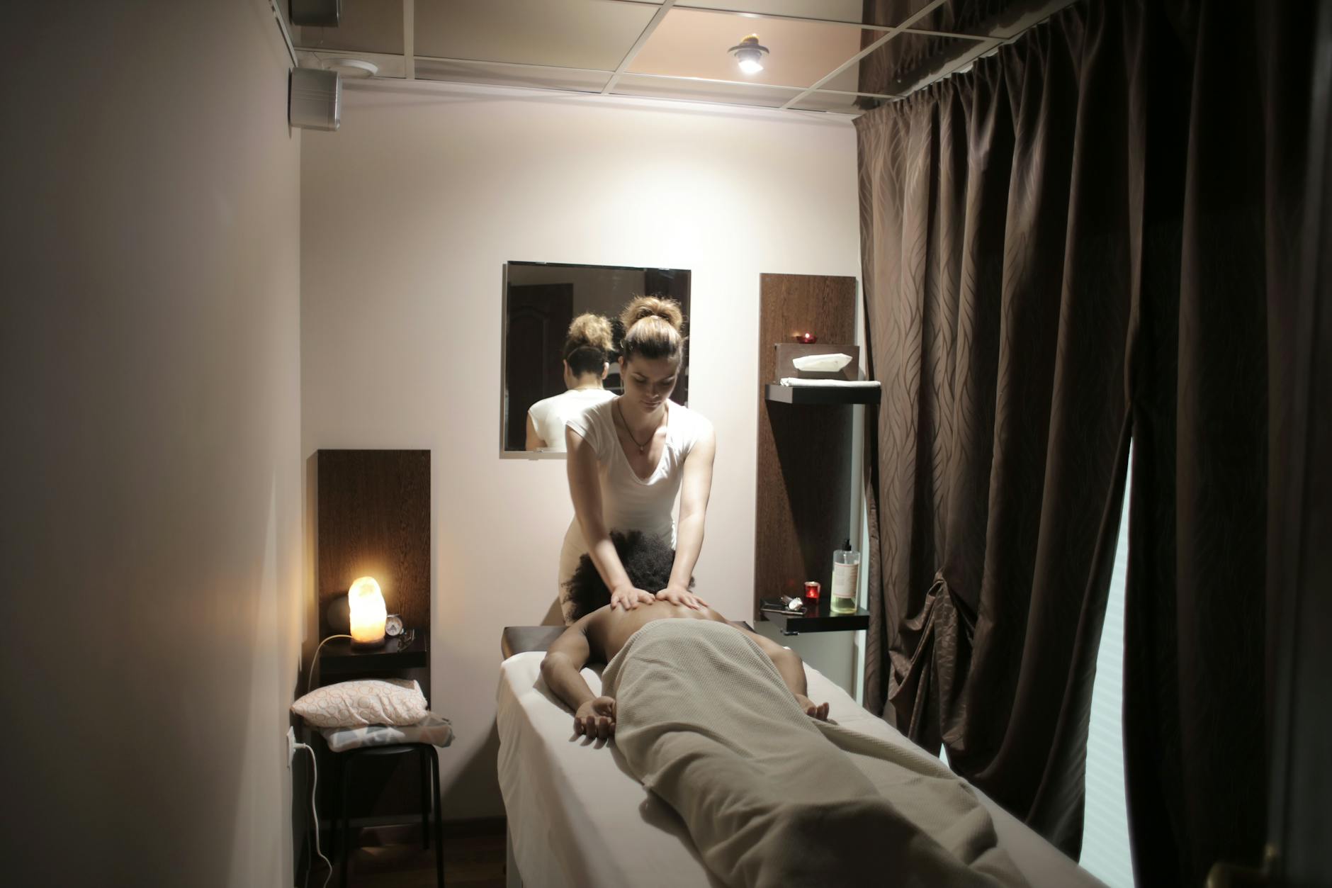 Professional massage therapy session at The Sanctuary Spa